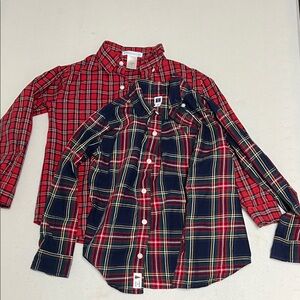 2 holiday Jeanne and Jack boys button up shirts